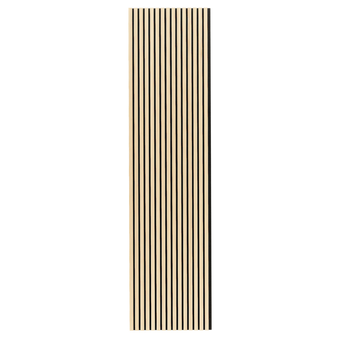 Close-up of Agoran 240cm Acoustic Wood Slat Wall Panel Oak, highlighting the sleek timber veneer slats and precise gaps, showcasing the panel’s modern design and functionality for noise reduction.