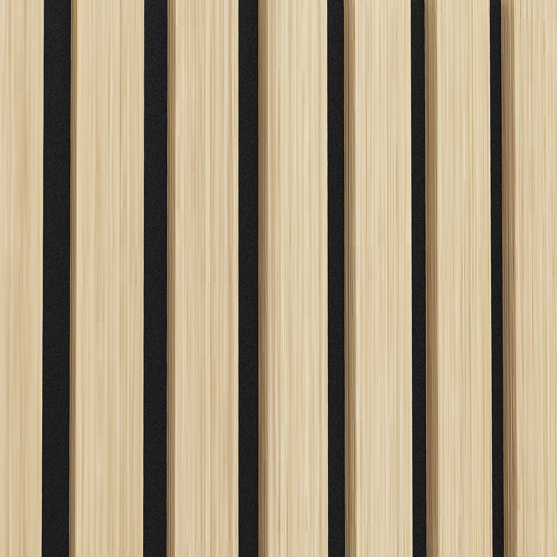 Agoran 240cm Acoustic Wood Slat Wall Panel - Set of 2 Oak features close-up wood slat details, emphasizing its durable construction and stylish acoustic design, ideal for enhancing modern interiors.