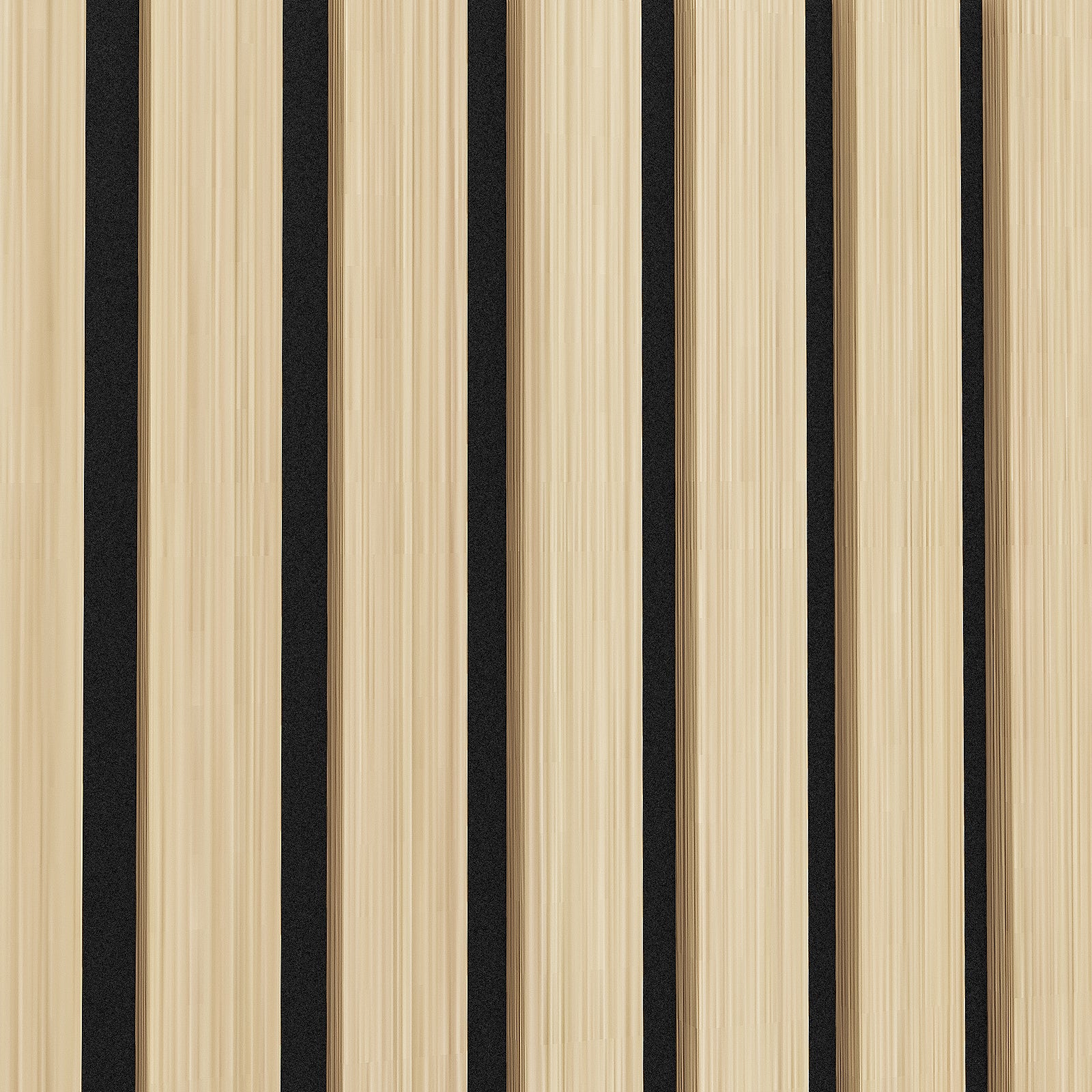 Agoran 240cm Acoustic Wood Slat Wall Panel - Set of 2 Oak features close-up wood slat details, emphasizing its durable construction and stylish acoustic design, ideal for enhancing modern interiors.