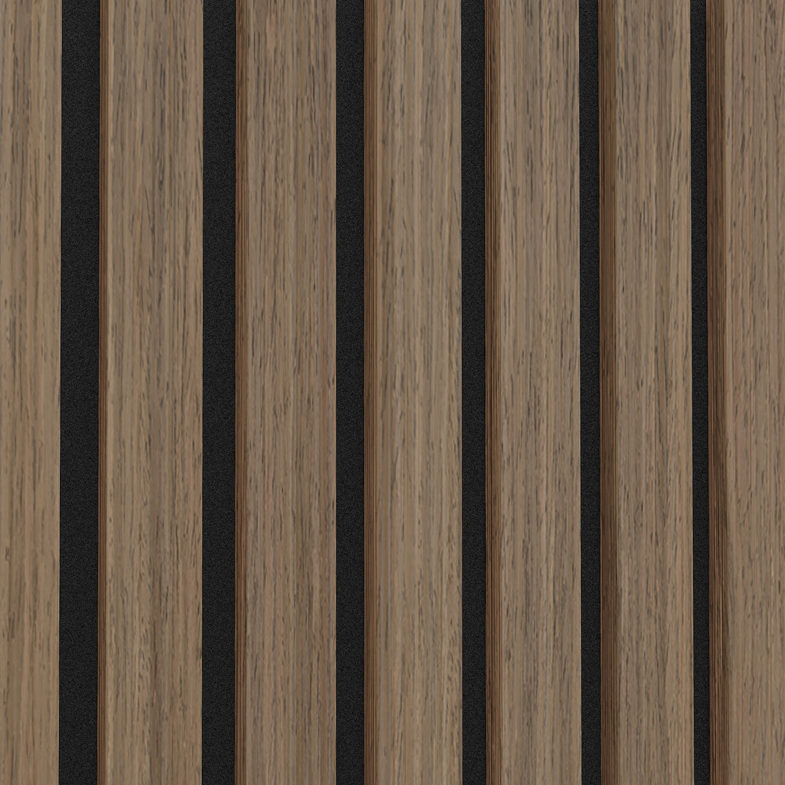 Agoran 240cm Acoustic Wood Slat Wall Panel - Set of 2 Teak; close-up showcases intricate wood grain patterns and slat details, highlighting texture and craftsmanship.