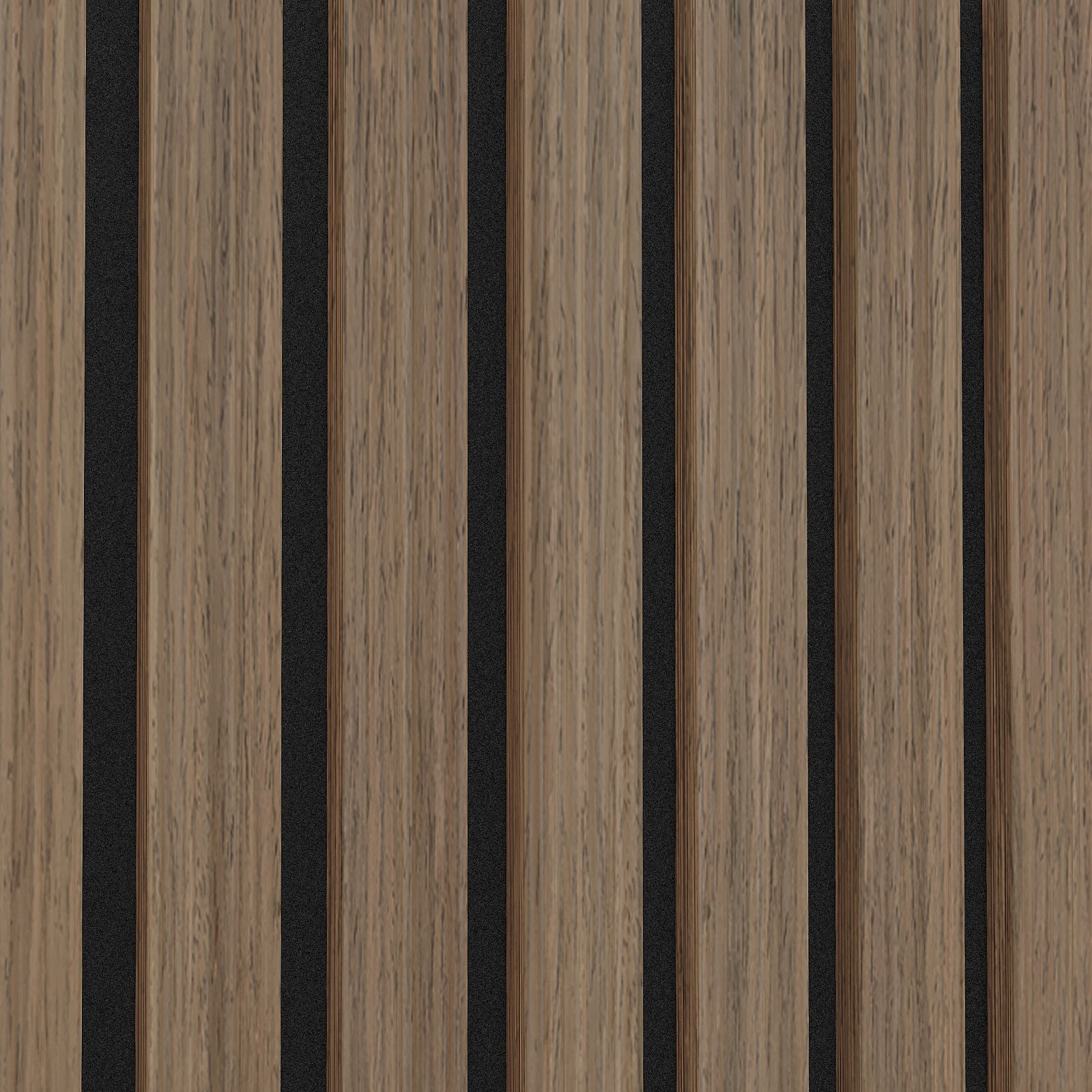 Agoran 240cm Acoustic Wood Slat Wall Panel - Set of 2 Teak; close-up showcases intricate wood grain patterns and slat details, highlighting texture and craftsmanship.