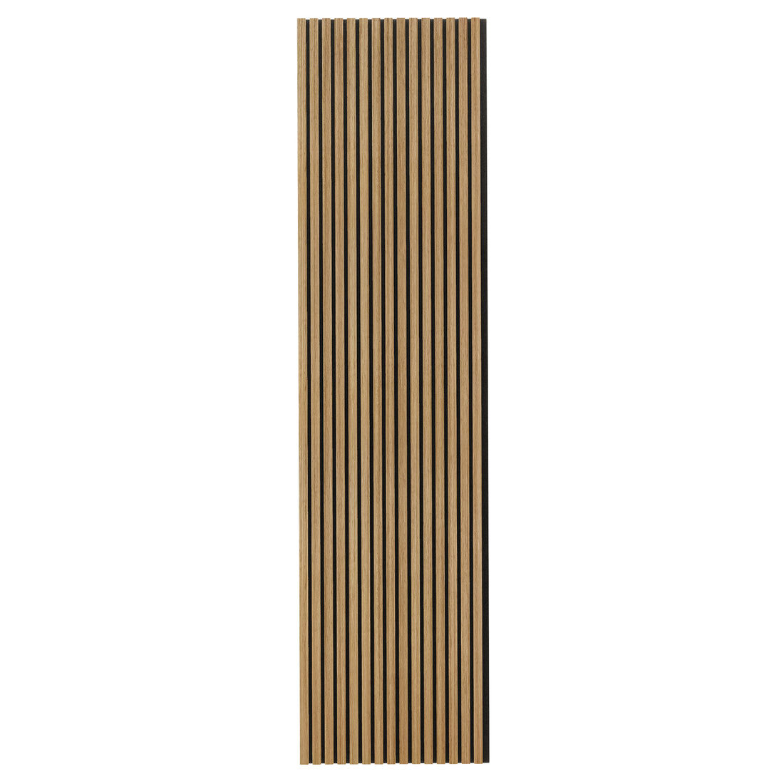 Agoran 270cm Acoustic Wood Slat Wall Panel Natural, showcasing a close-up of its textured wood surface, highlighting the sleek, rectangular slats designed for noise reduction and modern aesthetic appeal.