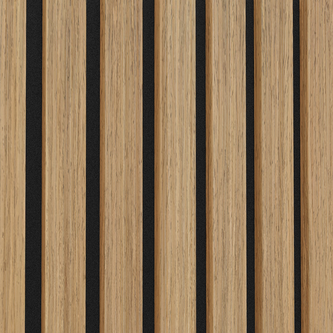 Agoran 270cm Acoustic Wood Slat Wall Panel Natural in close-up, highlighting its sleek wood slat design and textured finish, ideal for enhancing elegance and reducing noise in interiors.