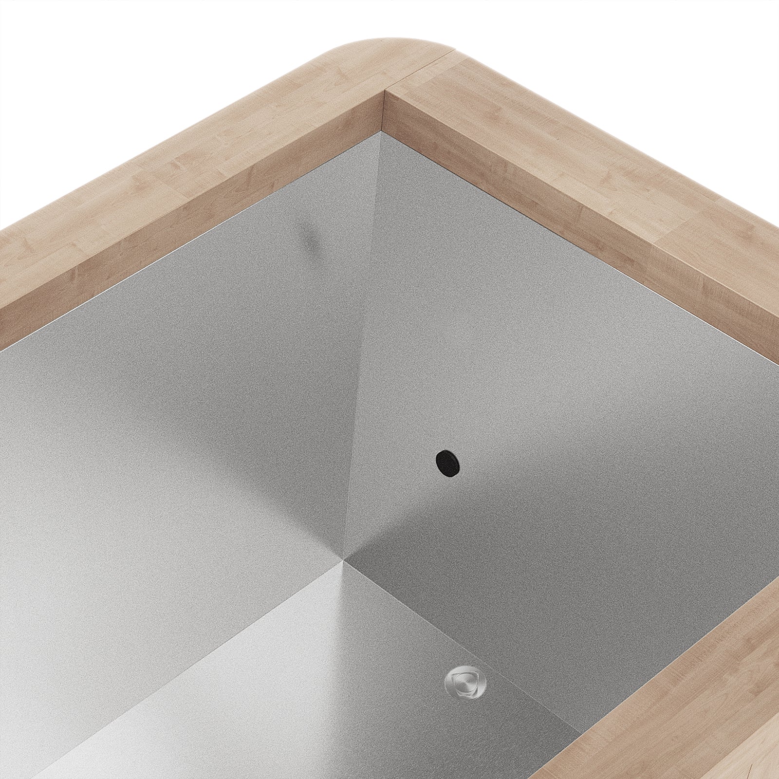 Lambert 2-Person 1HP Chiller Ice Bath - Canadian Hemlock, showcasing a sleek, circular design with a square wooden box base. Ideal for professional-grade cold therapy and muscle recovery.