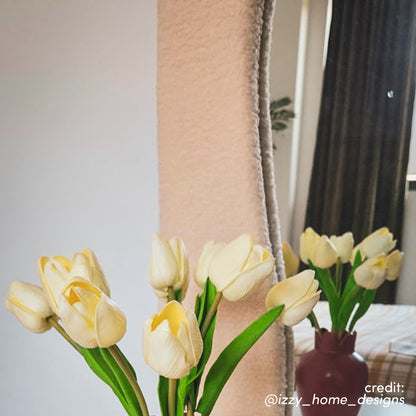 Sabrina 180cm Curved Full Length Mirror in Beige