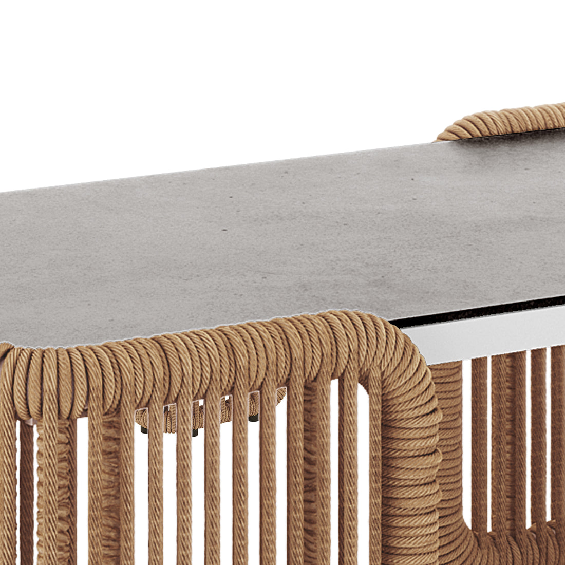 Avon 5-Seater Premium Aluminium Rattan Outdoor Lounge Set showcasing its durable rattan weave and sleek design, ideal for outdoor relaxation with a chic ceramic tabletop and plush cushions.