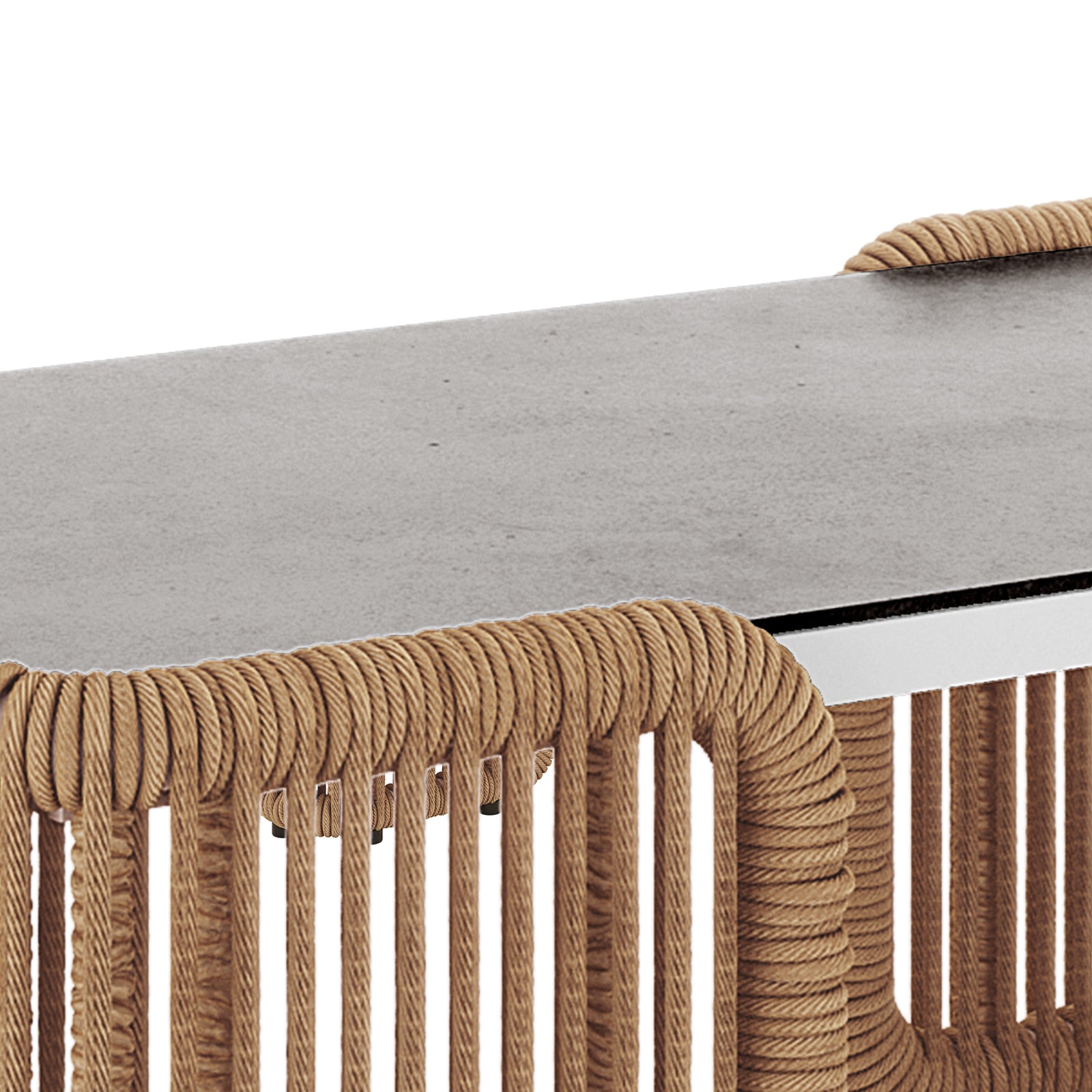 Avon 5-Seater Premium Aluminium Rattan Outdoor Lounge Set showcasing its durable rattan weave and sleek design, ideal for outdoor relaxation with a chic ceramic tabletop and plush cushions.