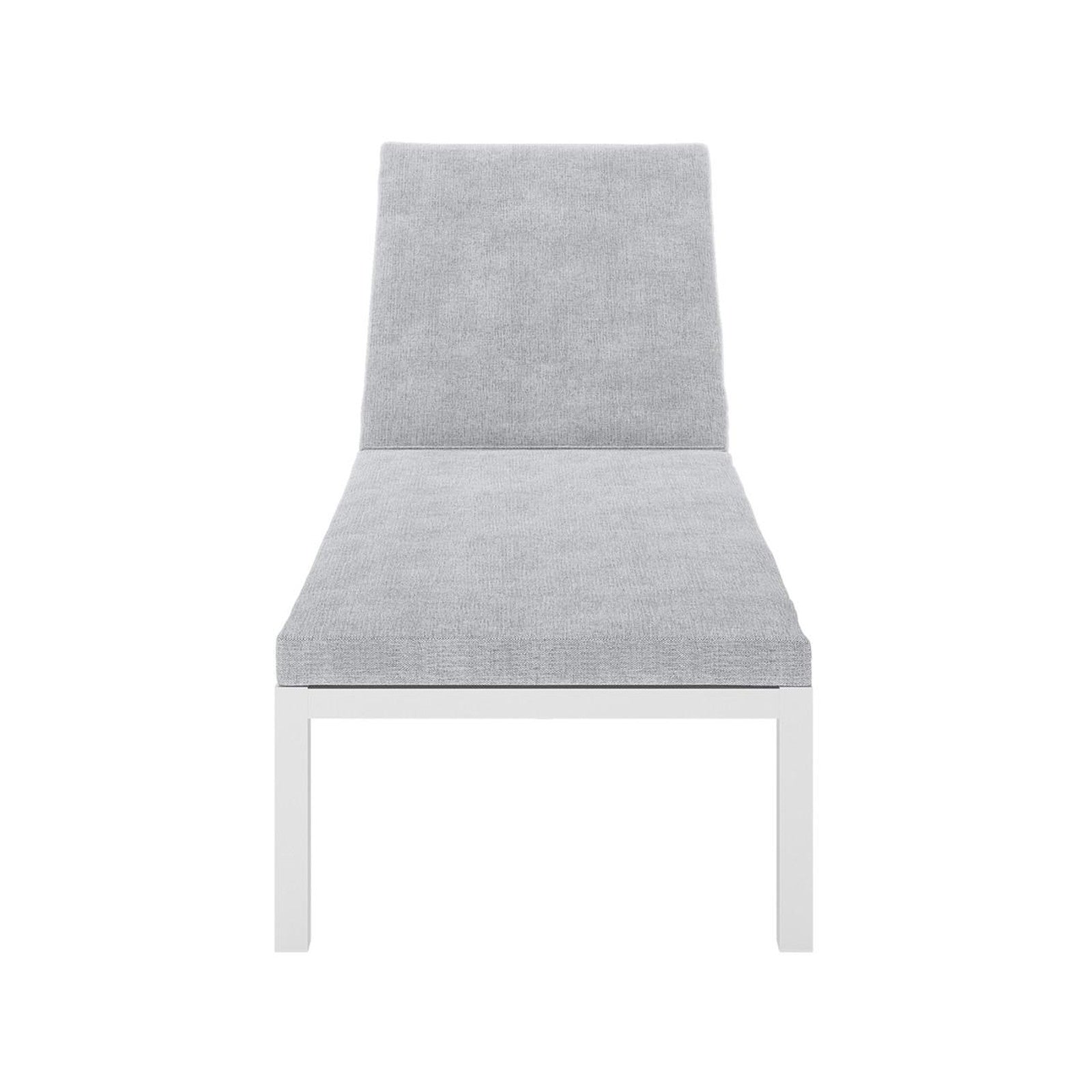 Bahiya Aluminium Outdoor Sunbed with Cushion, showcasing its sleek aluminium frame and comfortable cushion, highlighting the sunbed's modern design and sturdy construction.