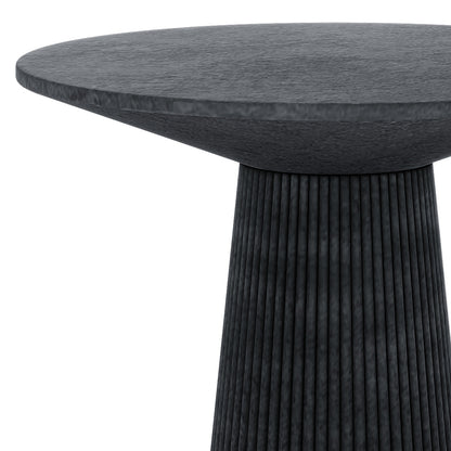 Darien 80cm Round Concrete Bistro Table in Grey Marble