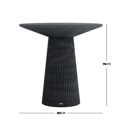 Darien 80cm Round Concrete Bistro Table in Grey Marble