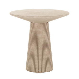 Darien 80cm Round Concrete Bistro Table in Ivory