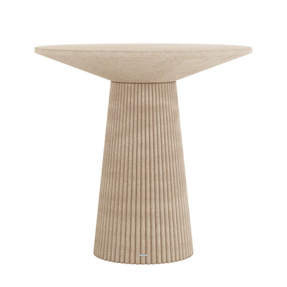 Darien 80cm Round Concrete Bistro Table in Ivory