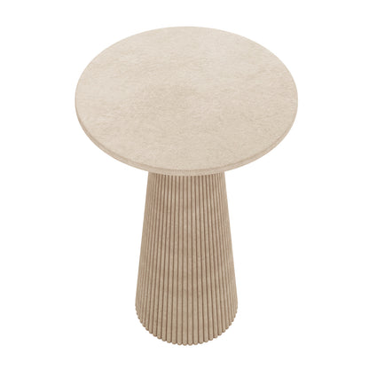 Darien 80cm Round Concrete Bistro Table in Ivory