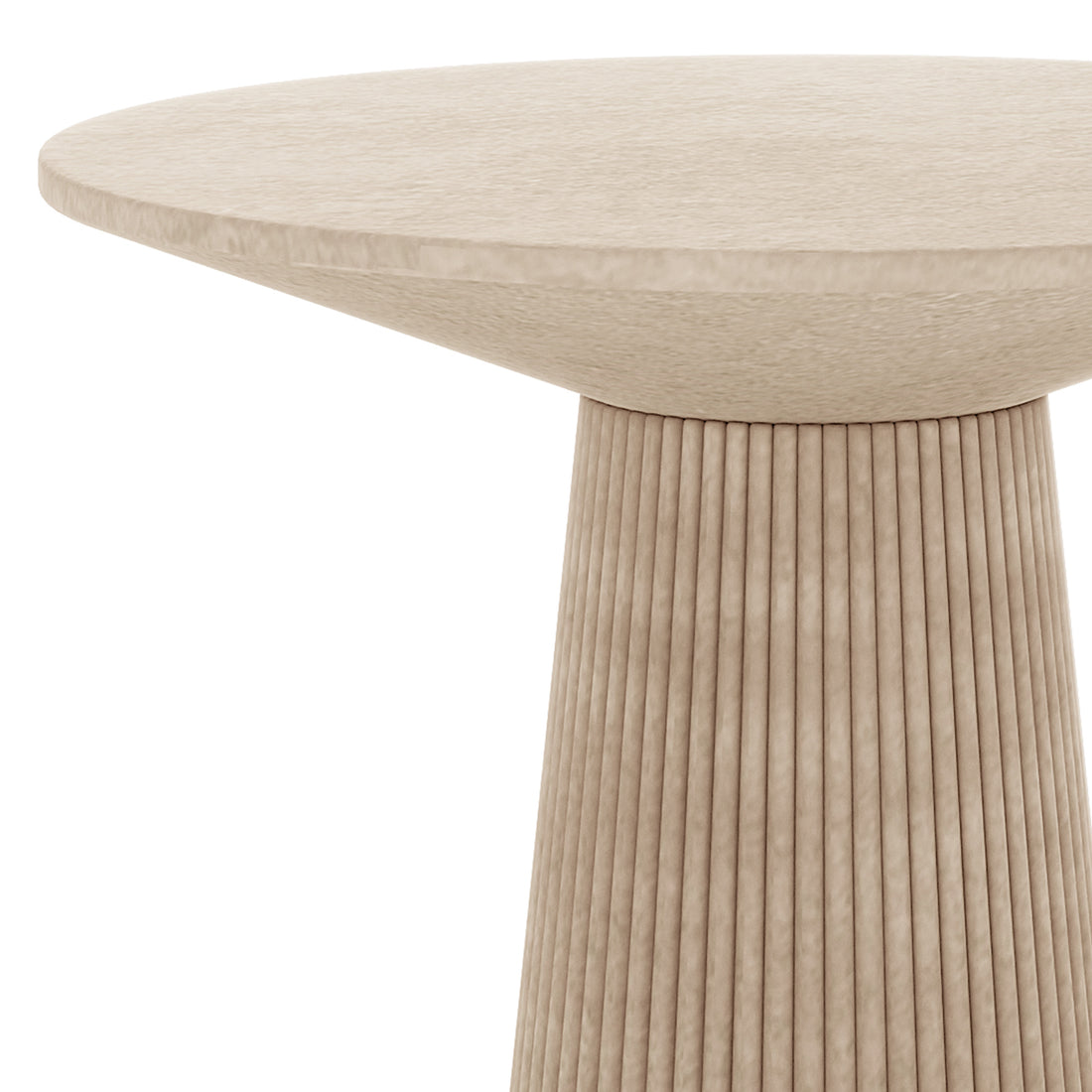 Darien 80cm Round Concrete Bistro Table in Ivory