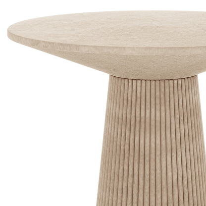 Darien 80cm Round Concrete Bistro Table in Ivory