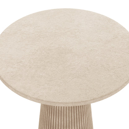 Darien 80cm Round Concrete Bistro Table in Ivory