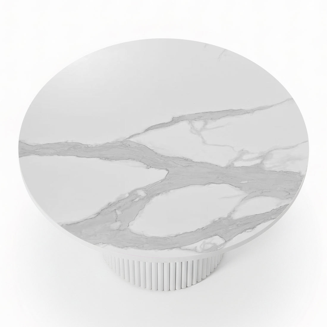 Evone Aluminium & Sintered Stone Outdoor Table in White