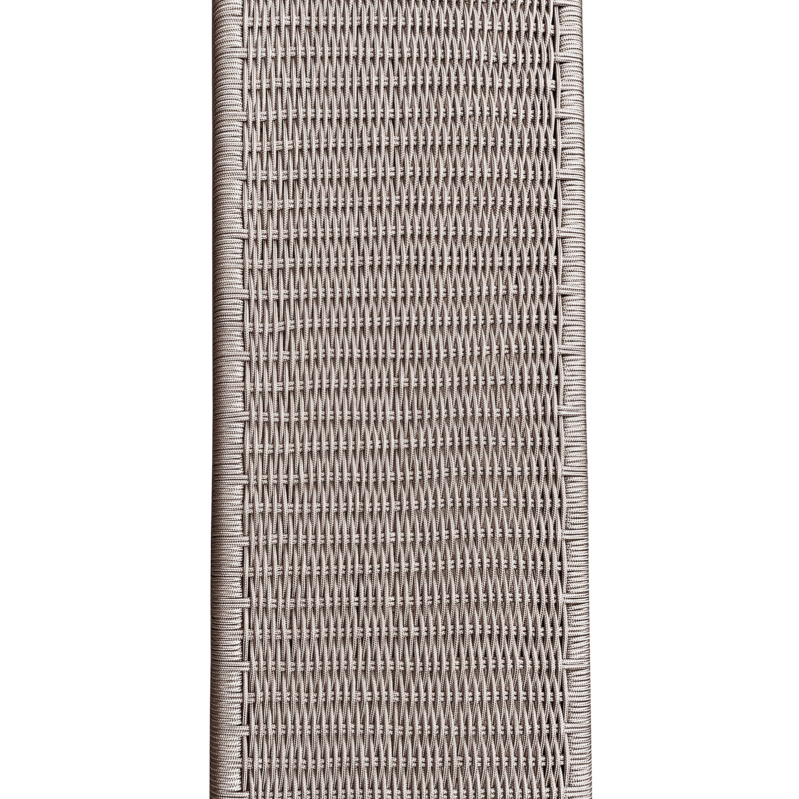 Fentan 4 Seater Solid Timber Outdoor Bench - Beige, showcasing a close-up of a smooth wood finish and simple woven rope design, highlighting its sturdy, weather-resistant build for outdoor settings.