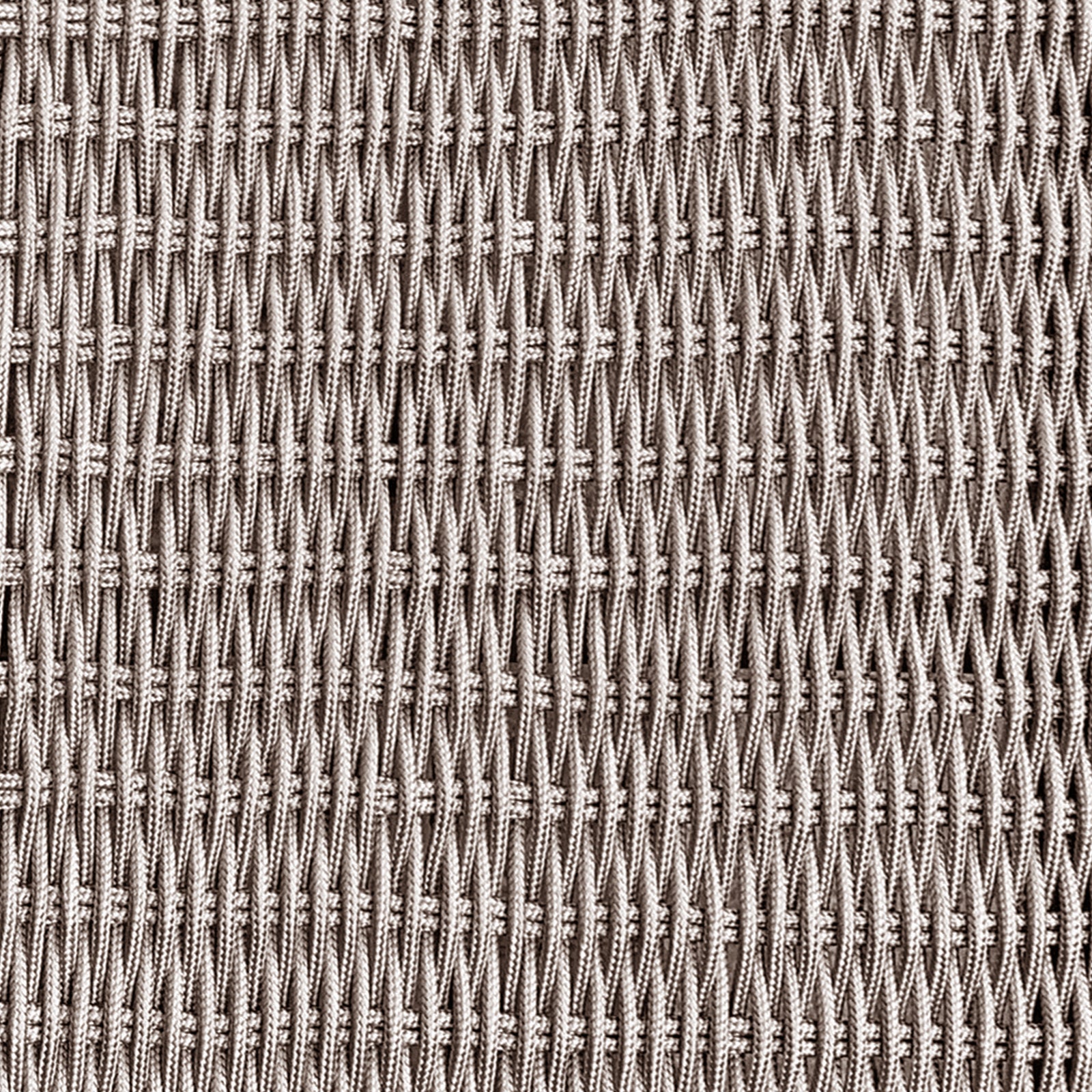 Close-up of the Fentan 4 Seater Solid Timber Outdoor Bench, highlighting its intricate woven fabric pattern and robust acacia wood construction, emphasizing durability and elegant outdoor design.