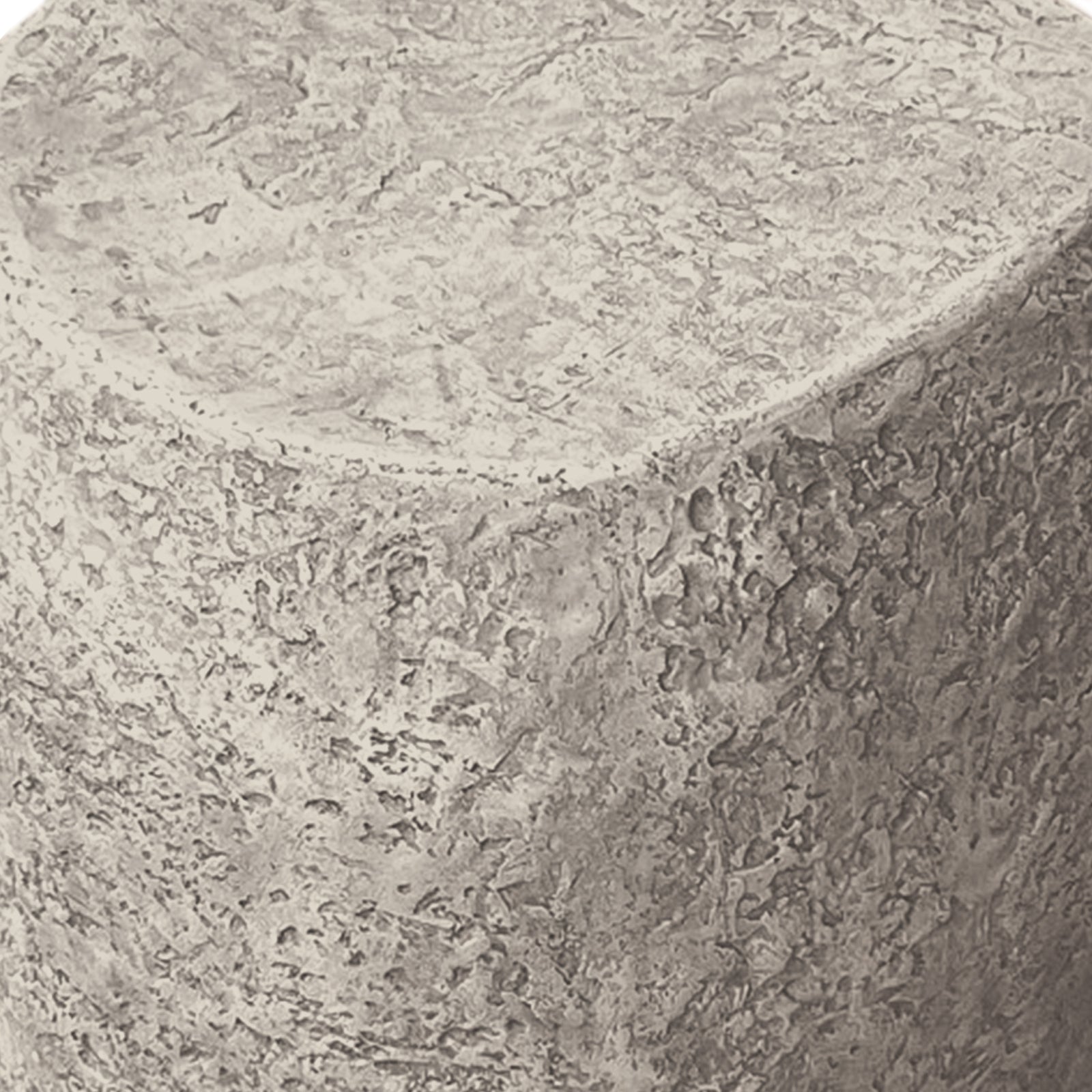 Hollie Indoor/Outdoor Round Concrete Side Table - Stone, showcasing a smooth, durable concrete surface and organic round shape, ideal for adding modern farmhouse charm to any indoor or outdoor space.