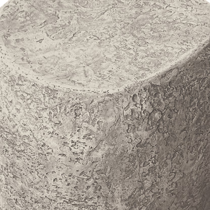 Hollie Indoor/Outdoor Round Concrete Side Table - Stone, showcasing a smooth, durable concrete surface and organic round shape, ideal for adding modern farmhouse charm to any indoor or outdoor space.