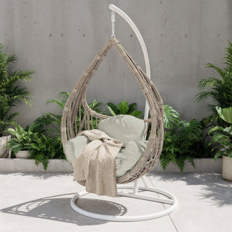 Hookipa Outdoor Rattan Egg Chair with Cushion in Sage