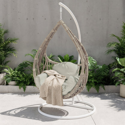 Hookipa Outdoor Rattan Egg Chair with Cushion in Sage