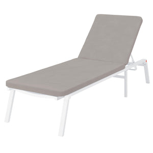 Jabari Outdoor Sun Lounger with Cushion in Warm Grey