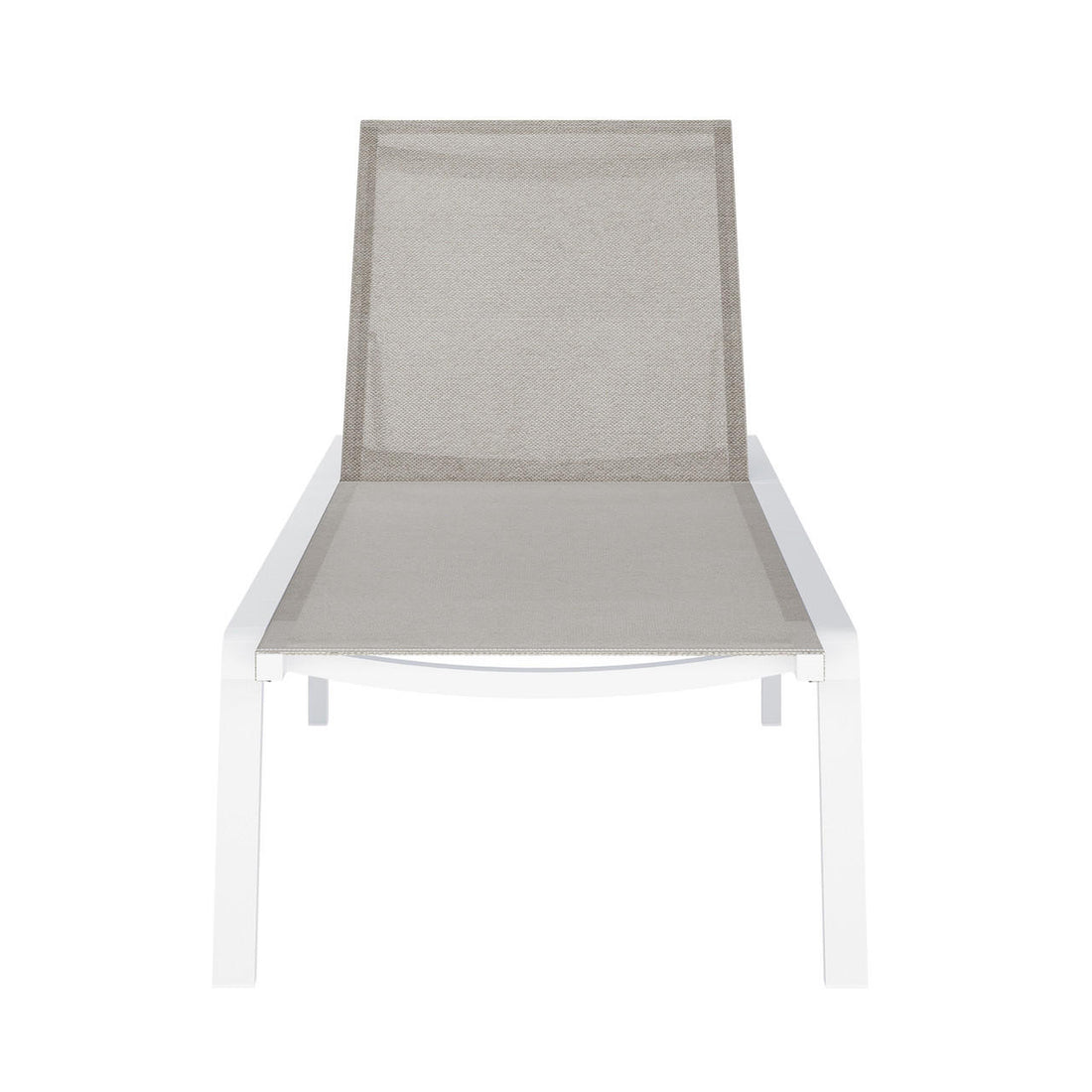 Jabari Textilene Outdoor Sunbed - Light Grey - Lifestyle