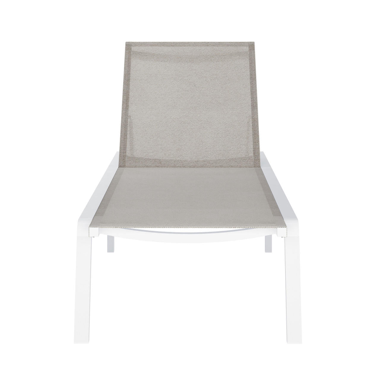 Jabari Textilene Outdoor Sunbed - Light Grey - Lifestyle