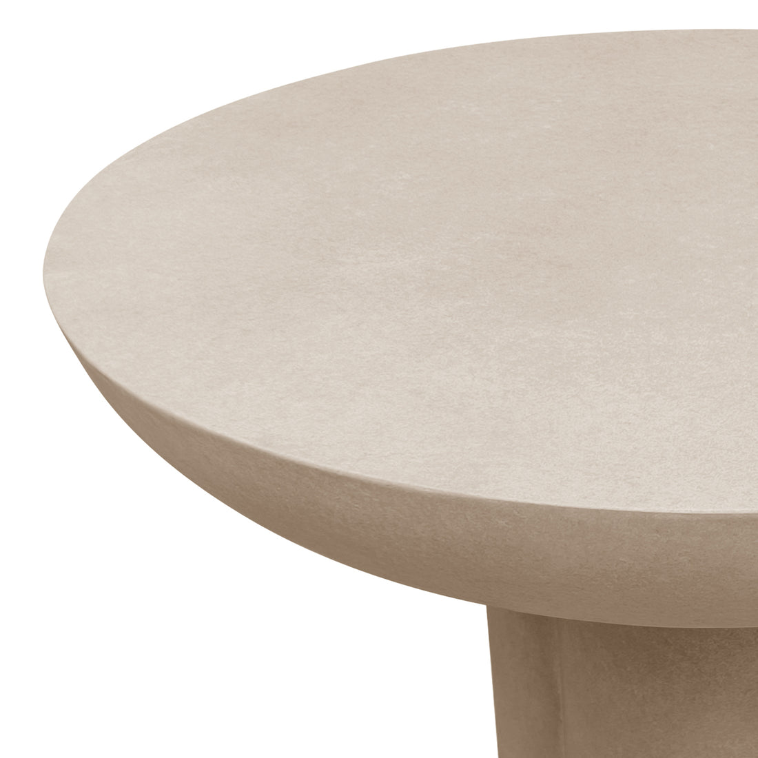 Jareth Round Concrete Outdoor Entry Table in Ivory