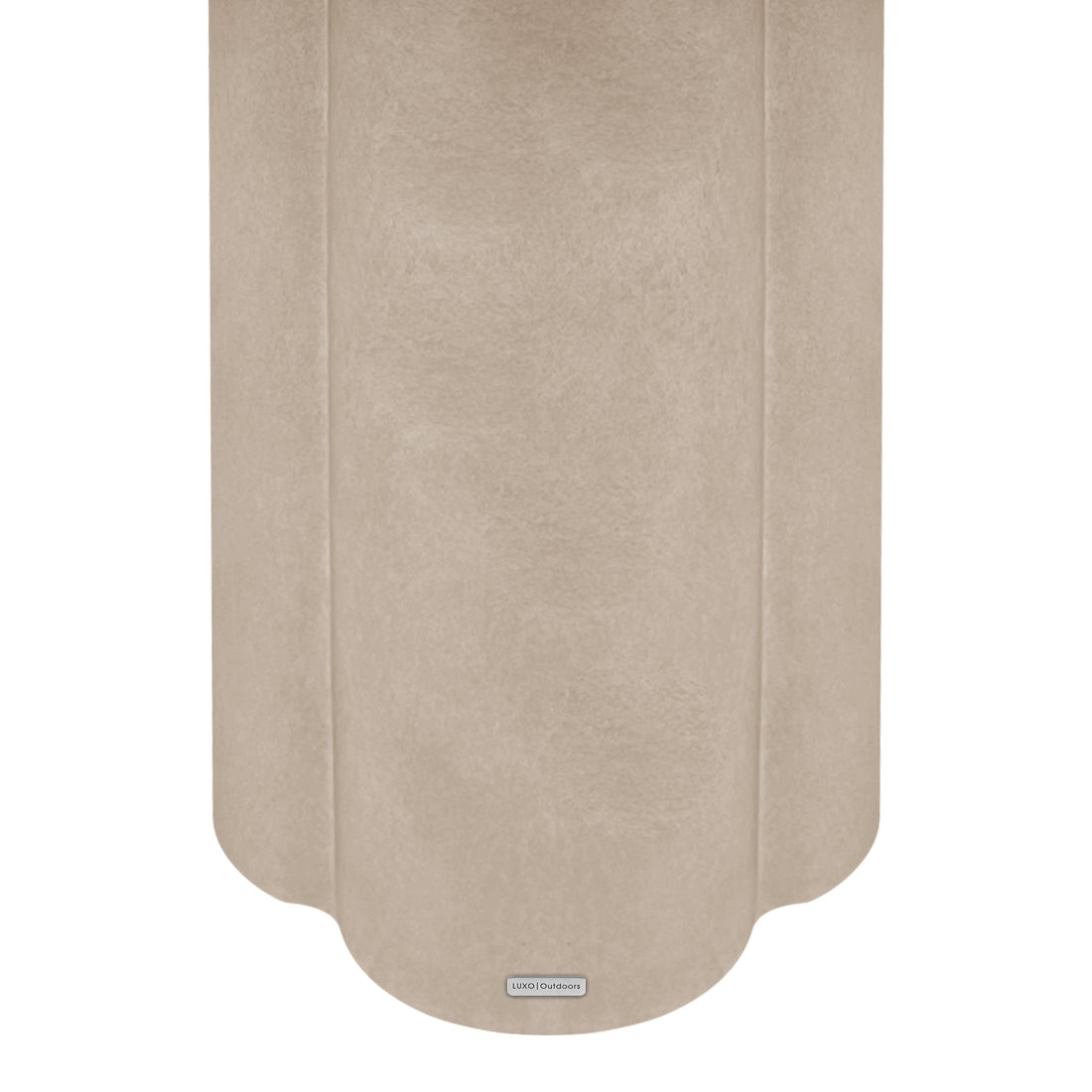 Jareth Round Concrete Outdoor Entry Table in Ivory