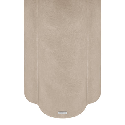 Jareth Round Concrete Outdoor Entry Table in Ivory