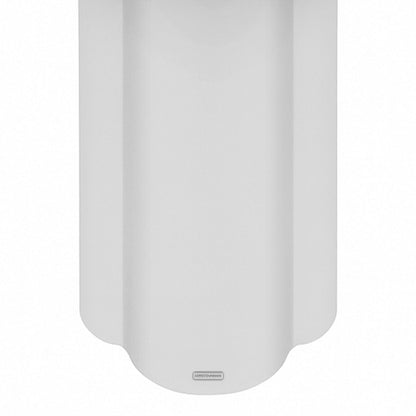 Jareth Round Concrete Outdoor Entry Table in White