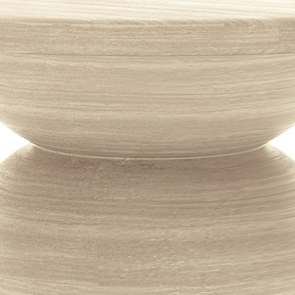 Krates 120cm Round Indoor/Outdoor Concrete Dining Table showcasing its modern design with a smooth, spacious surface, highlighting durability for versatile use in both indoor and outdoor settings.