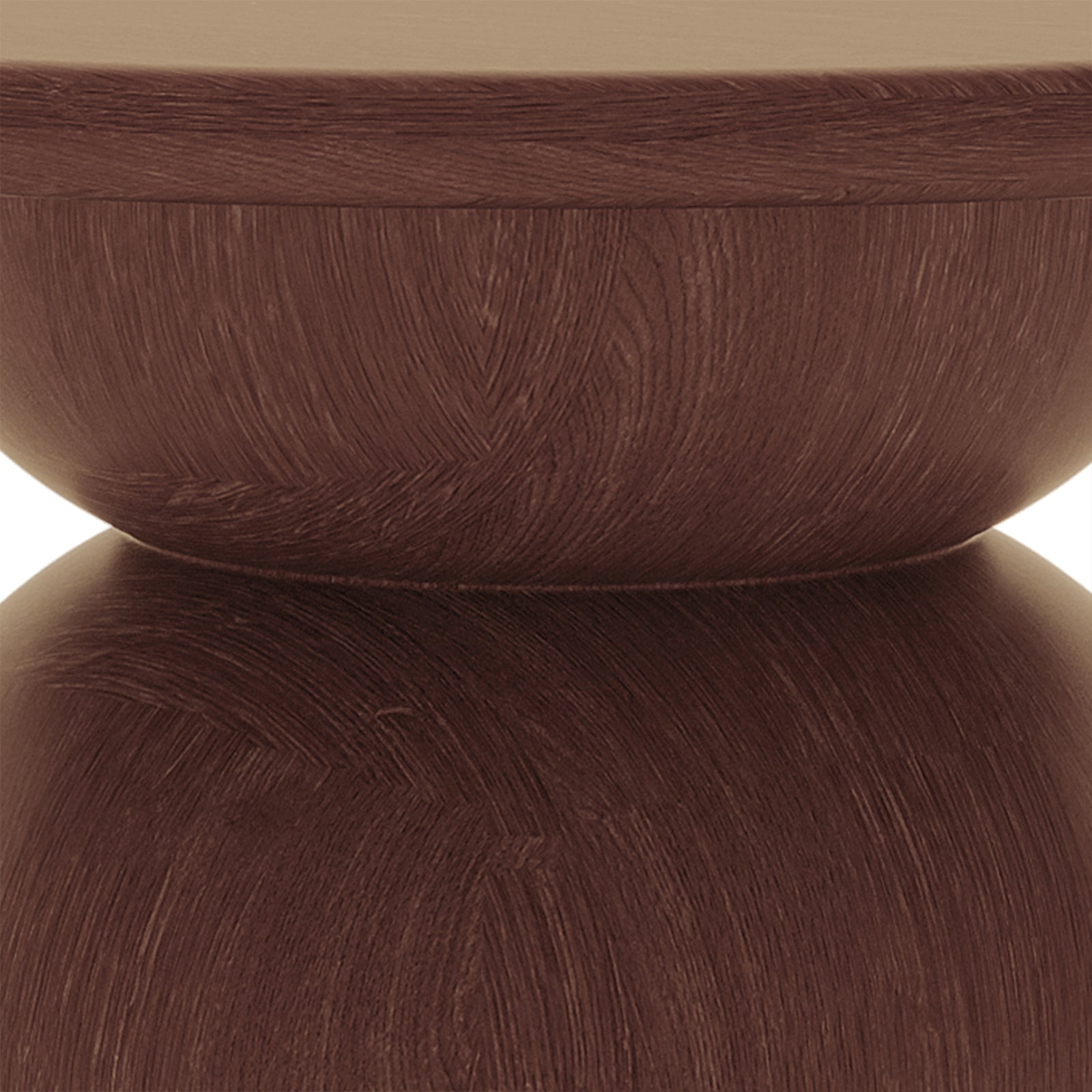 Krates 120cm Round Indoor/Outdoor Concrete Dining Table Chestnut, showcasing a sturdy, smooth round surface suitable for four, emphasizing its modern style and robust concrete-fiberglass blend construction.