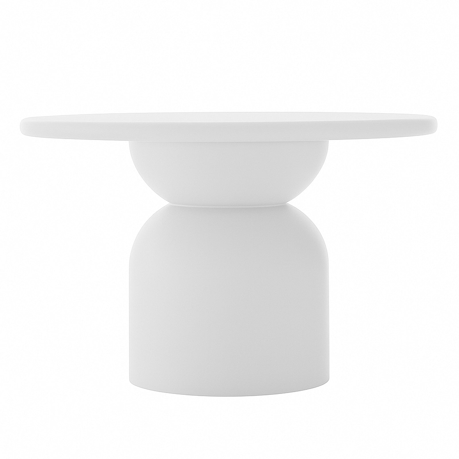 Krates 120cm Round Indoor/Outdoor Concrete Dining Table - White