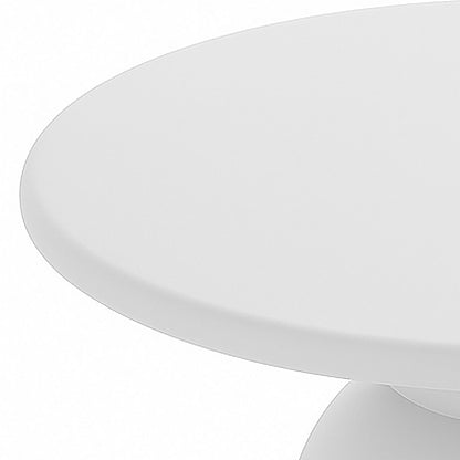 Krates 120cm Round Indoor/Outdoor Concrete Dining Table - White