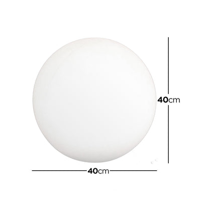 Sphero Floating LED Ball Bundles – Outdoor 60 & 40 cm features a plain 40 cm white disc, indicative of a stylish, durable light diffuser, perfect for elegant outdoor settings.