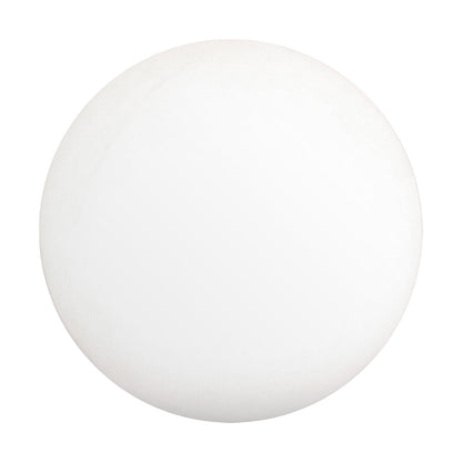 Luxo Outdoor LED Ball - A sleek, white sphere with black accents, designed for floating on water, enhancing outdoor spaces with wireless, multi-colored LED lighting, perfect for pools and events.
