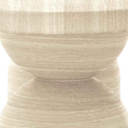 Close-up of Lumen 200cm Oval Indoor/Outdoor Concrete Dining Bench Seat, showcasing its modern oval design and sturdy cone-shaped base, crafted from durable concrete for versatile use.