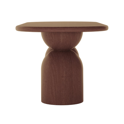 Lumen 220cm Oval Indoor/Outdoor Concrete Dining Table Chestnut features a smooth, oval concrete surface and unique cone-shaped base, blending modern design with robust construction for versatile indoor or outdoor use.