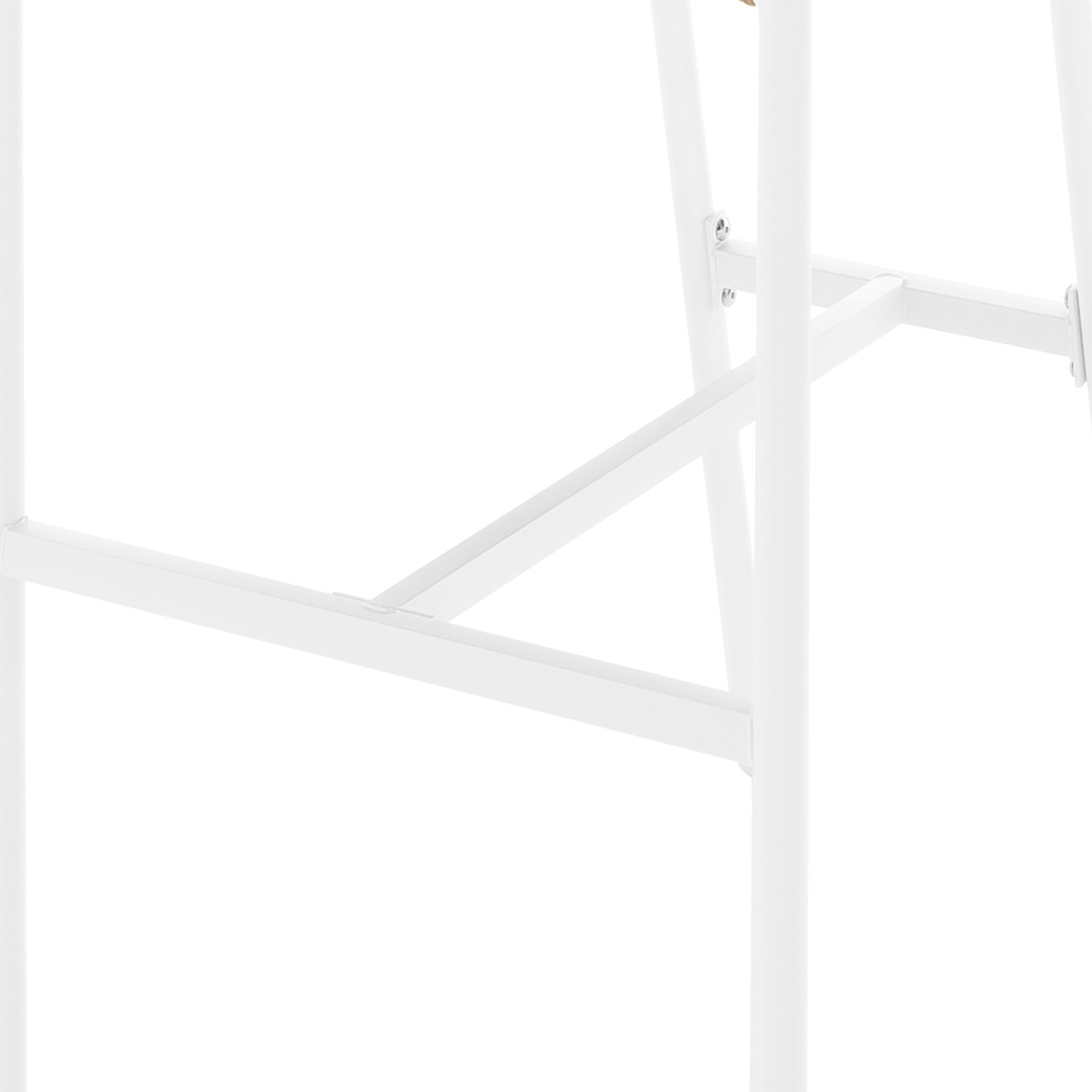 Luzon with Tablas Wicker Outdoor Package features a white stool with a yellow seat, showcasing a sleek, modern design perfect for enhancing indoor or outdoor spaces with comfort and style.