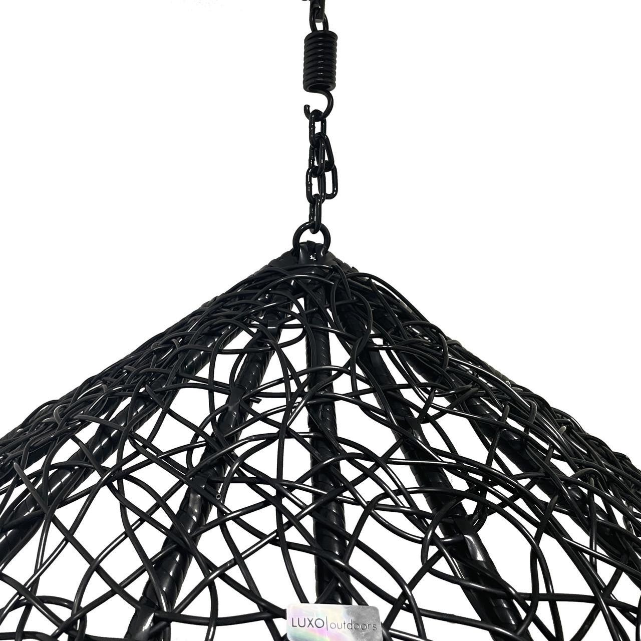 Marian Large Outdoor Hanging Egg Chair - Black