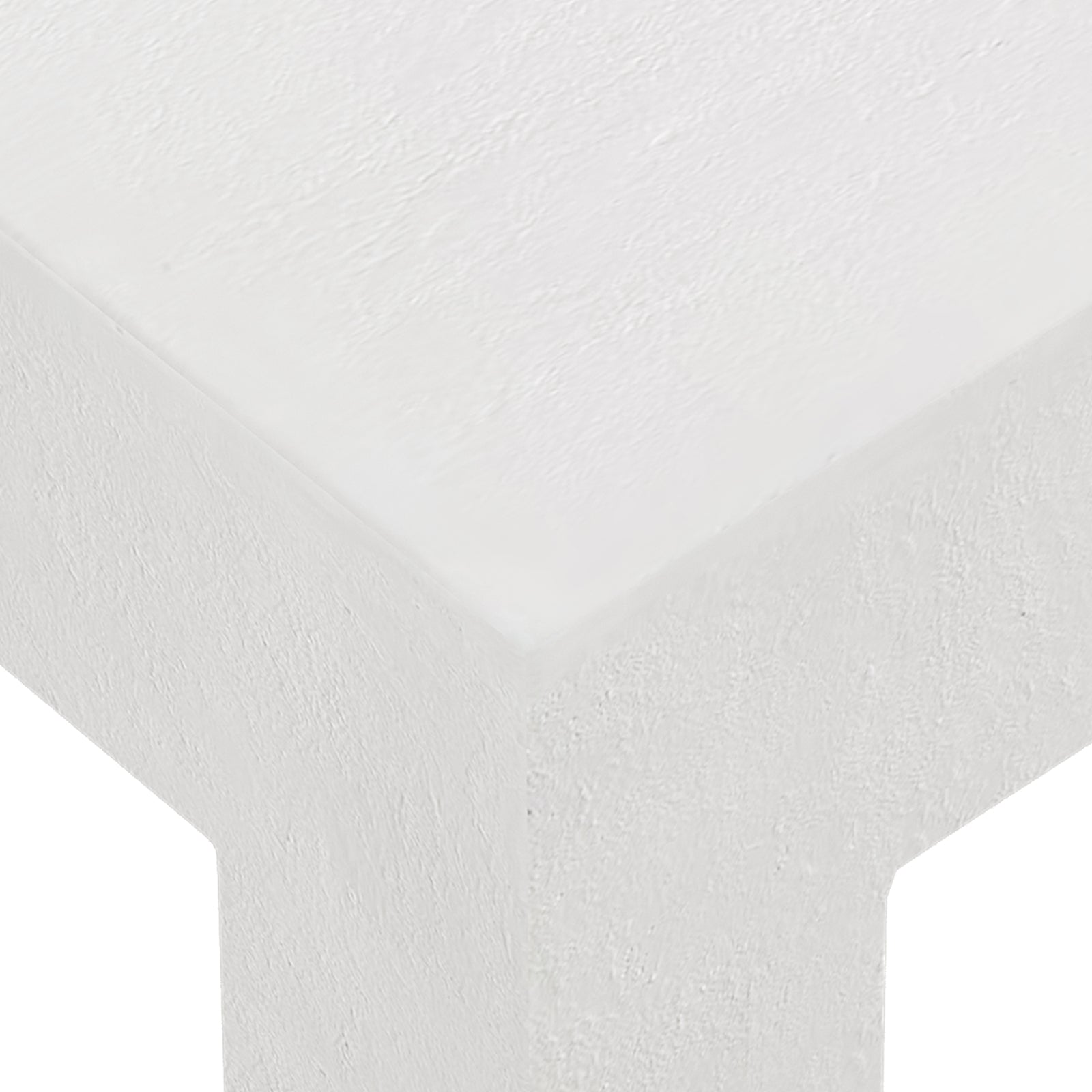 Close-up of Maxon White Indoor Outdoor Concrete Coffee Table texture, showing rugged black finish