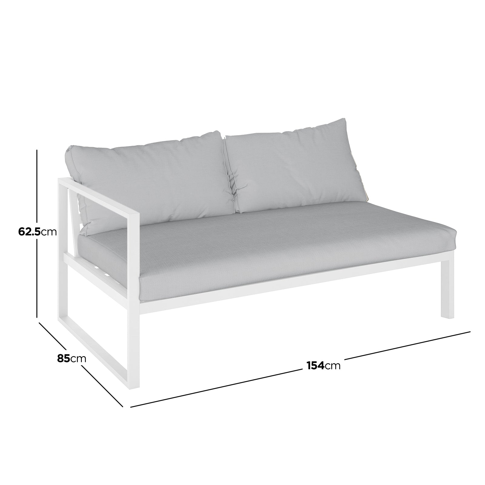 Moana 6-Seater Aluminium Outdoor Corner Sofa Lounge Set, showcasing its modular design and durable frame, ideal for outdoor relaxation and entertaining.