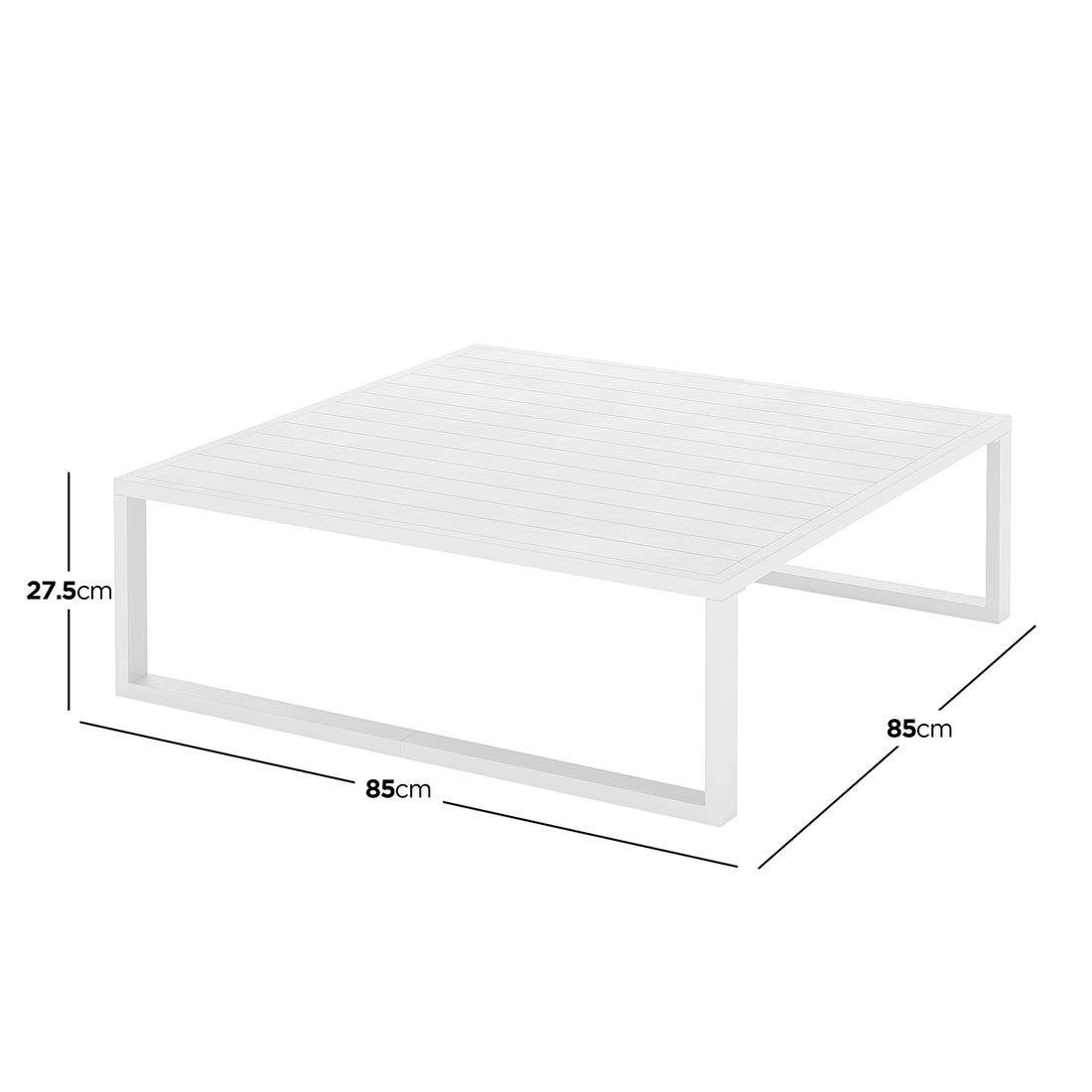 Moana 6-Seater Aluminium Outdoor Corner Sofa Lounge Set with a white square table, highlighting its modern design. Ideal for enhancing outdoor spaces with comfortable seating and aesthetic appeal.