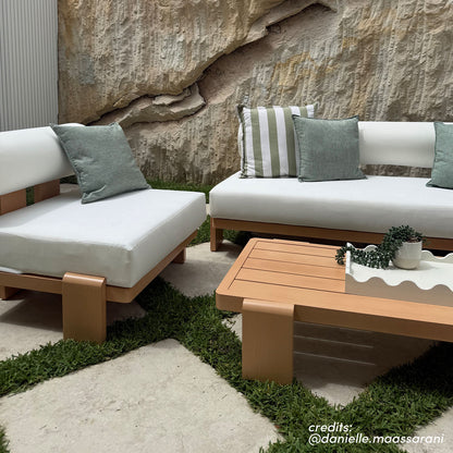 Modica 5 Seater Aluminium Outdoor Sofa Set in Black & Grey