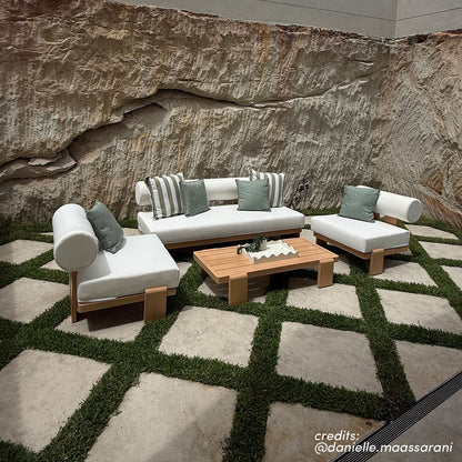 Modica 5 Seater Aluminium Outdoor Sofa Set in Black & Grey