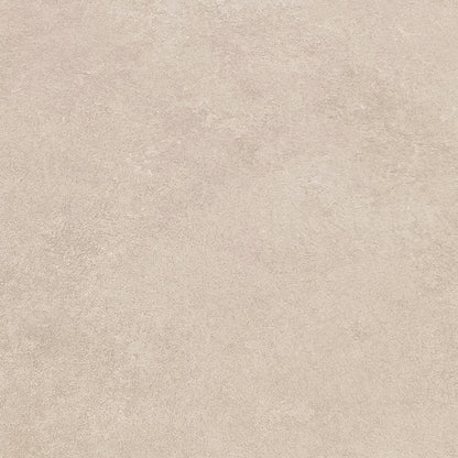 Close-up of the Oberon 120cm Round Outdoor Concrete Dining Table in Ivory, showcasing its uniform, light beige surface with a subtle, slightly mottled texture, reminiscent of a smooth, elegant finish.